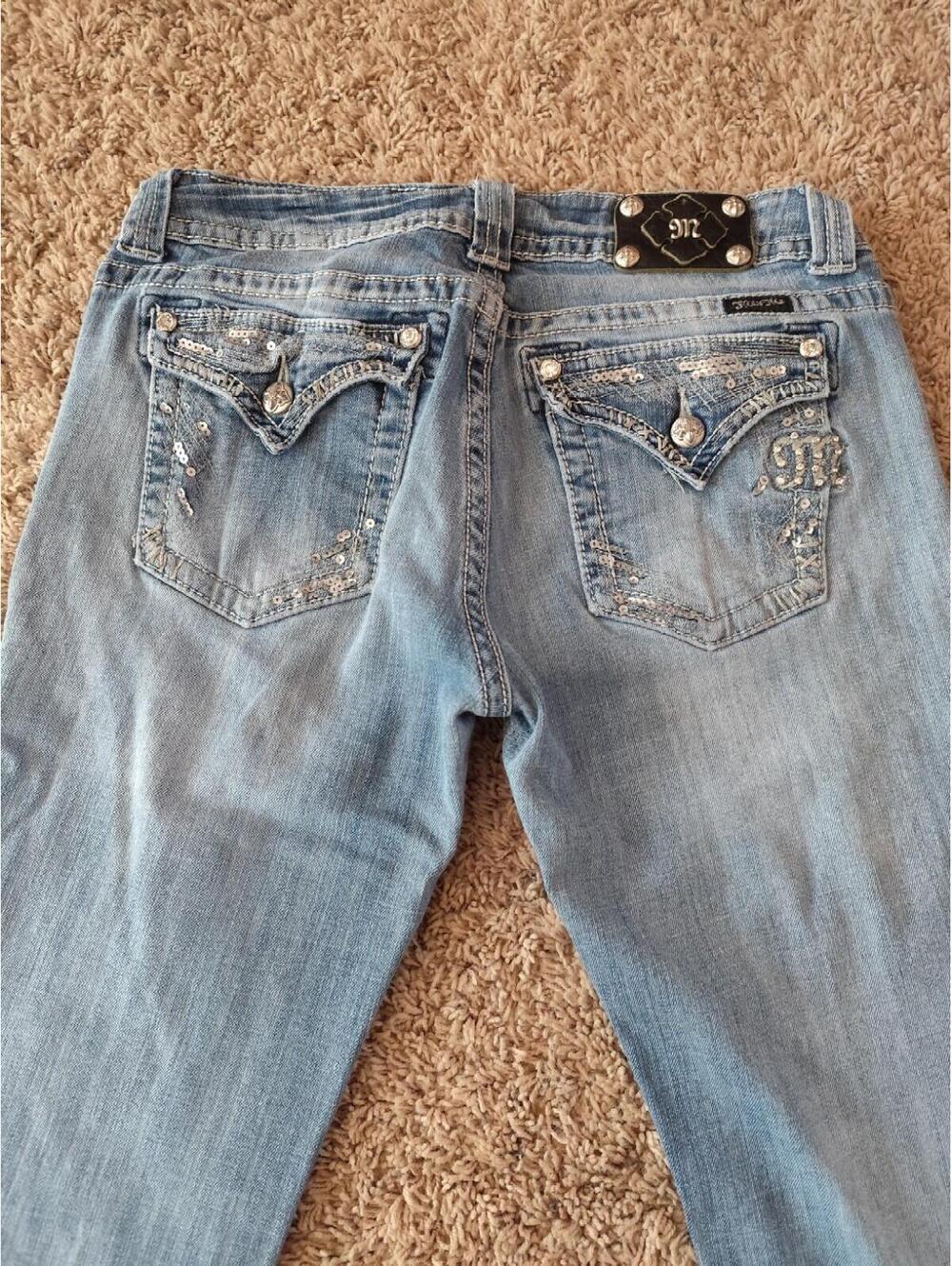 Miss Me Bootcut Mid Waist Jeans Women's Blue Size 32 - Picture 4 of 12